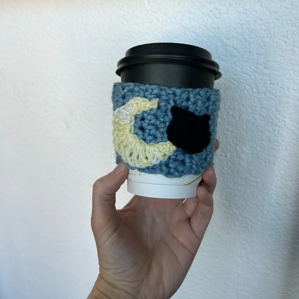 Cat coffee cozy